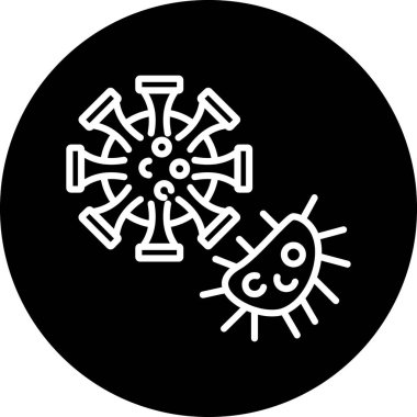 Bir virüs simgesinin vektör illüstrasyonu