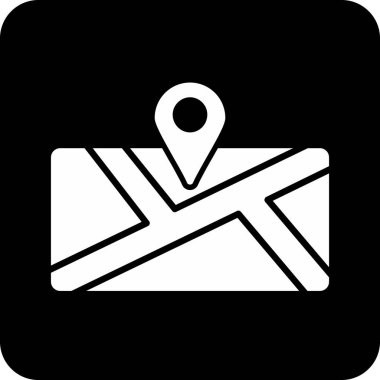 konum haritası pin simgesi katı biçiminde