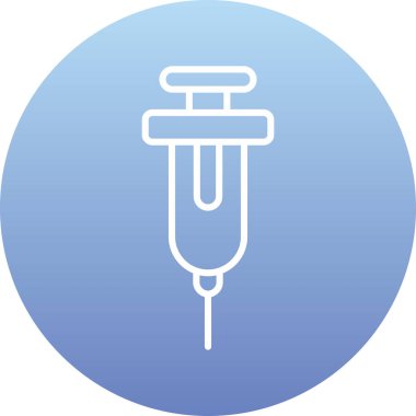 Benzersiz tıbbi şırınga vektör çizgisi simgesi