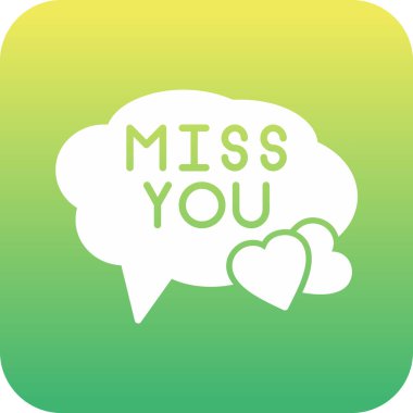 Mesajı özledim. kalp şeklinde konuşma baloncukları.