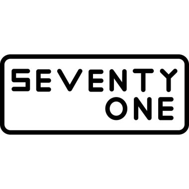 Beyaz üzerinde bir numaralı siyah damga