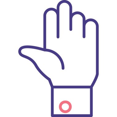 jest el simgesi, vektör çizimi