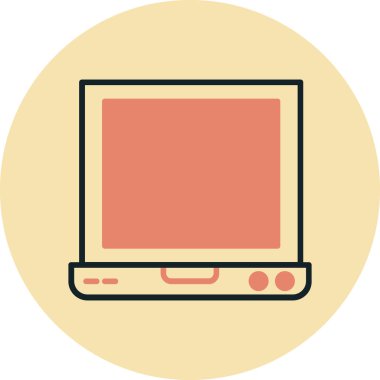 Bilgisayar. Web simgesi basit illüstrasyon