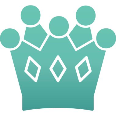 taç düz vektör simgesi