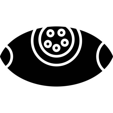 Futbol topu ikonu. Web için futbol topu vektör simgesinin basit illüstrasyonu