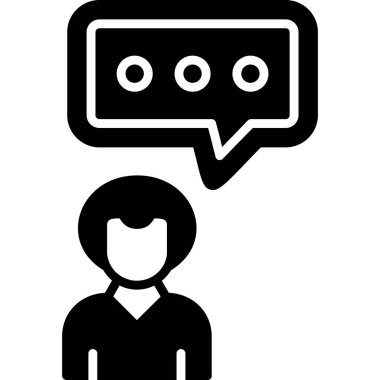 Konuş. Web simgesi basit illüstrasyon