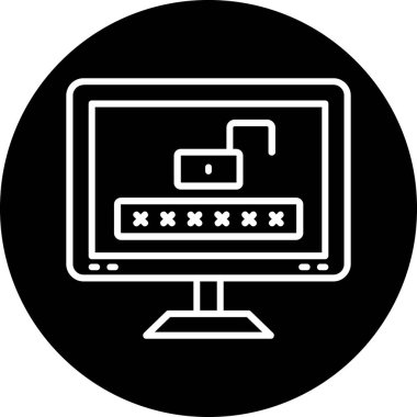 Bir parola simgesinin vektör illüstrasyonu