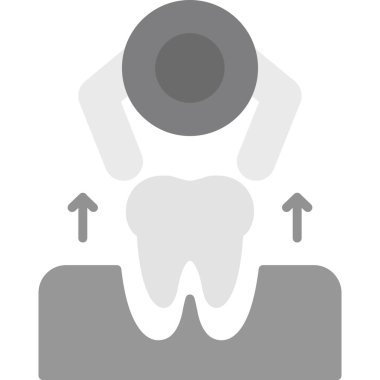 Dişçi simgesi modayı takip ediyor. Beyaz üzerine izole edilmiş vektör illüstrasyonu.