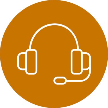 Kulaklık simgesinin vektör illüstrasyonu