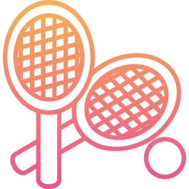 Tenis. Web simgesi basit illüstrasyon