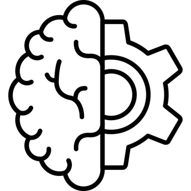 Beyin. Web simgesi basit tasarım