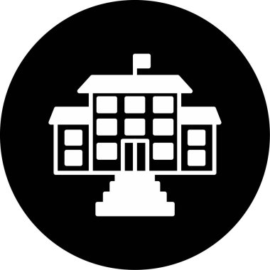 Modern yapı simgesinin vektör illüstrasyonu