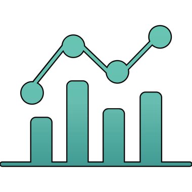 grafik vektör simgesi. grafik ve analitik sembol. grafik çizelgesi simgesi.