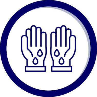 Su ve simgenin vektör illüstrasyonu