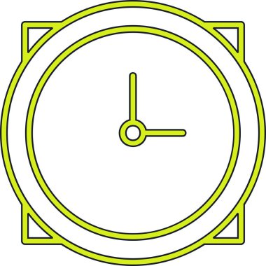 Alarm saat simgesi vektör illüstrasyonu