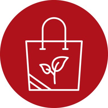 Alışveriş poşeti ikon vektör illüstrasyonu