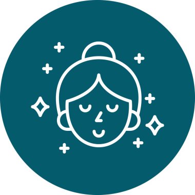 Kızım. Web simgesi basit illüstrasyon