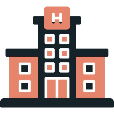 otel binası vektör simgesi