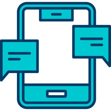 Sohbet simgesi vektör illüstrasyonu