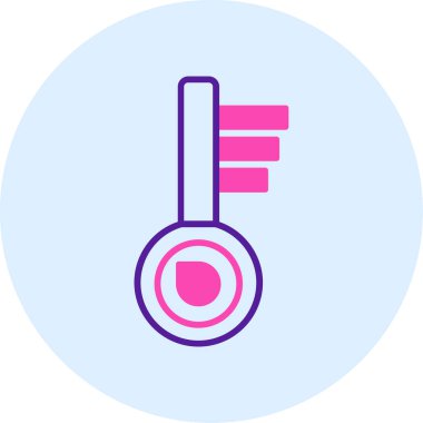 Termometre. Web simgesi basit illüstrasyon