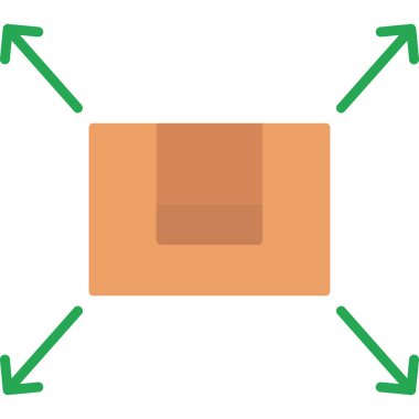 kutu gönderme simgesi düz biçimli