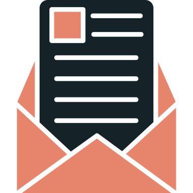 e-posta ileti simgesi ana hat biçiminde