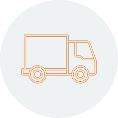 kamyon simgesi, vektör illüstrasyonu