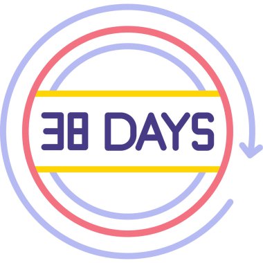 Simgeye dönüşmek için 36 gün, vektör illüstrasyon tasarımı.