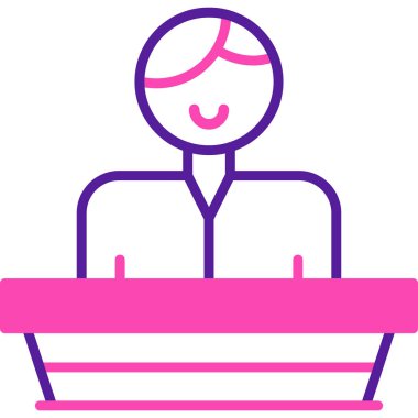 Konferans. Web simgesi basit illüstrasyon