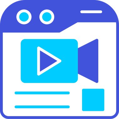 video. Web simgesi basit illüstrasyon
