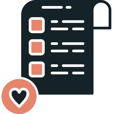 Kontrol listesi. Web simgesi basit illüstrasyon