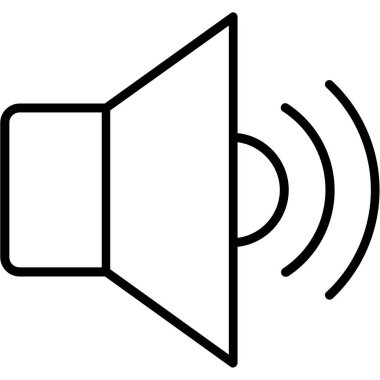 Konuşmacı. Web simgesi basit illüstrasyon