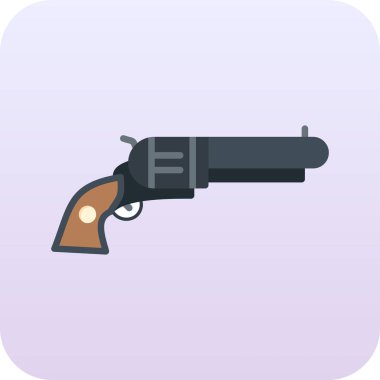 revolver vektör simgesi. düz vektör tasarımı.