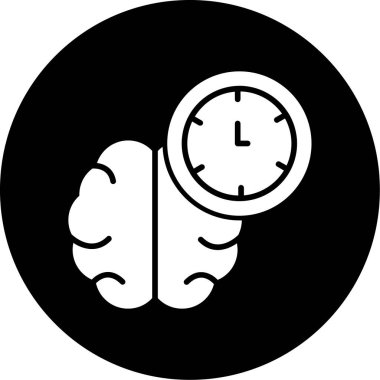 beyin ikonu vektör illüstrasyonu