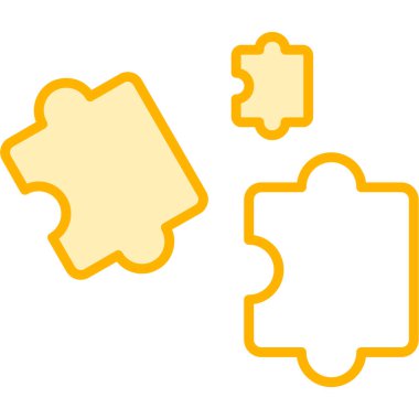 Bir karikatür bulmaca simgelerinin vektör çizimi