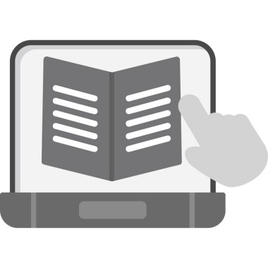 kitap ve dizüstü bilgisayar simgesi, eğitim ve okul öğrenme konsepti, çevrimiçi öğrenme teması