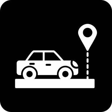 konum simgesi. Kabartma vektör illüstrasyonu.