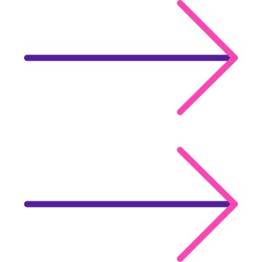 yatay satır ok simgesi düz biçimli