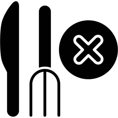 Yemek. Web simgesi basit illüstrasyon