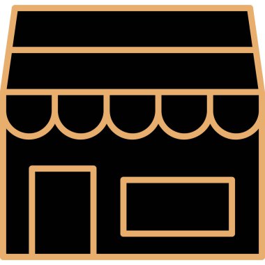 Dükkan. Web simgesi basit illüstrasyon