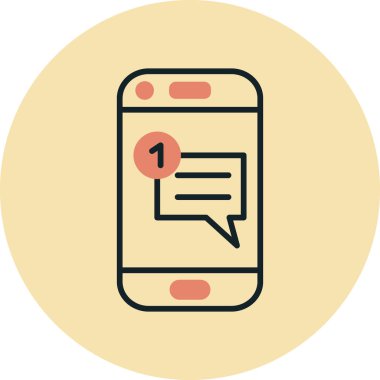 Soyut arkaplanda mesaj simgesi izole edildi