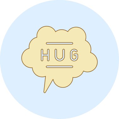 Konuşma baloncuklu bir karikatür kalbin vektör çizimi