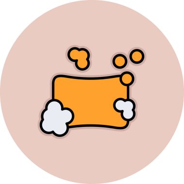 Çizgi film haritası simgesinin çıkartması