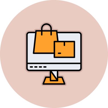 Alışveriş. Web simgesi basit illüstrasyon