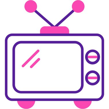 Televizyon. Web simgesi basit illüstrasyon