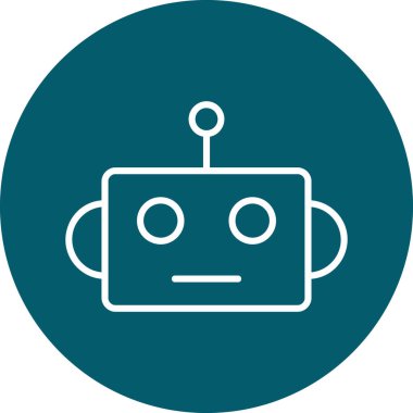 Vektör illüstrasyonu, robot simgesi