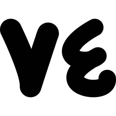 Elle çizilmiş karalama biçimli v vektörü.