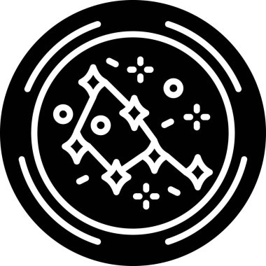 Pizza simgesi, vektör illüstrasyonu