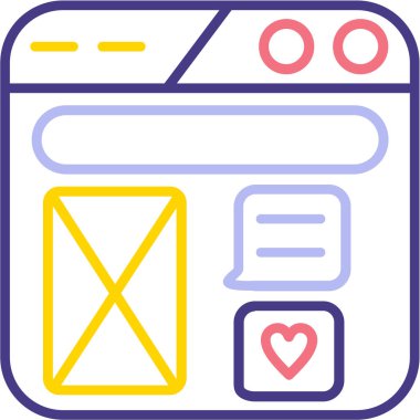 Tarayıcı web simgesi ana hat biçiminde