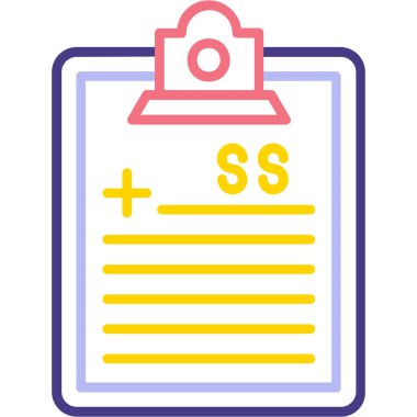 Bir takvim simgesinin vektör illüstrasyonu